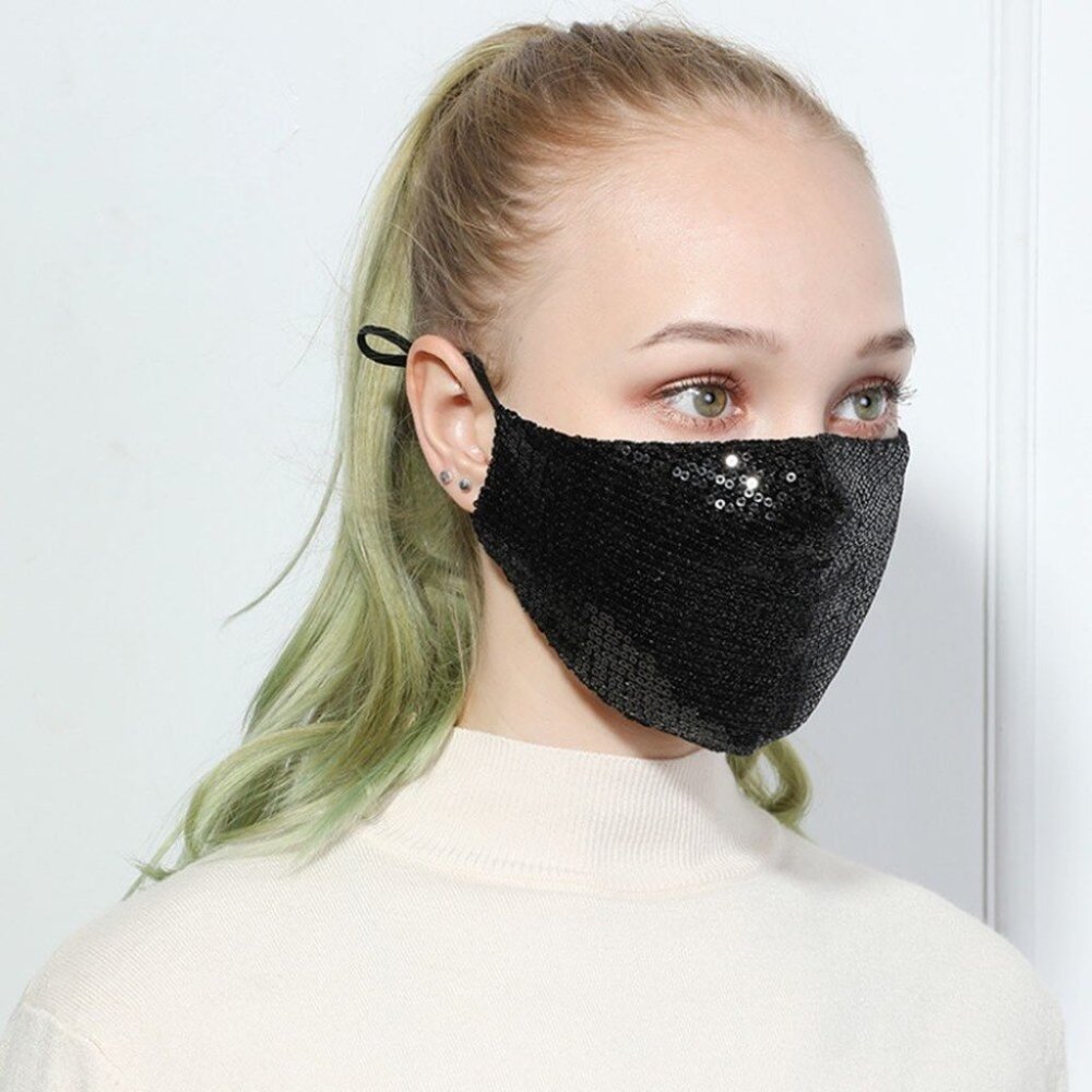 Sequins Face Mask Unisex Fashion Glittery Reusable